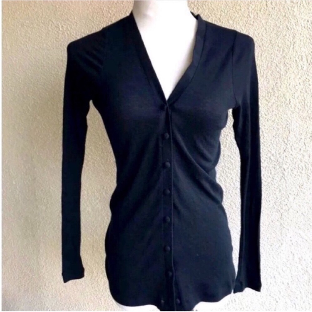 Black Button-Up Cardigan
